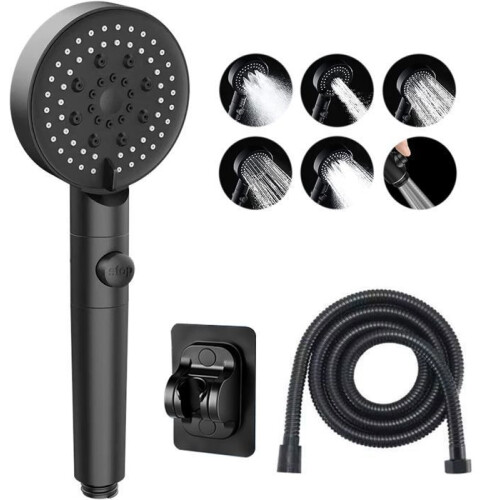 High-pressure shower head - 6 filters - inter