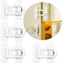 4-Pack Child Safety Refrigerator Door Lock, for Refrigerators, Freezers and Cabinets, Using 3M Adhesive - No