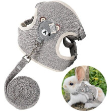 Adjustable Rabbit Harness, Rabbit Leash, Breathable Mesh Harness for Small Animals, Anti-Escape Harness, Kitten Harness