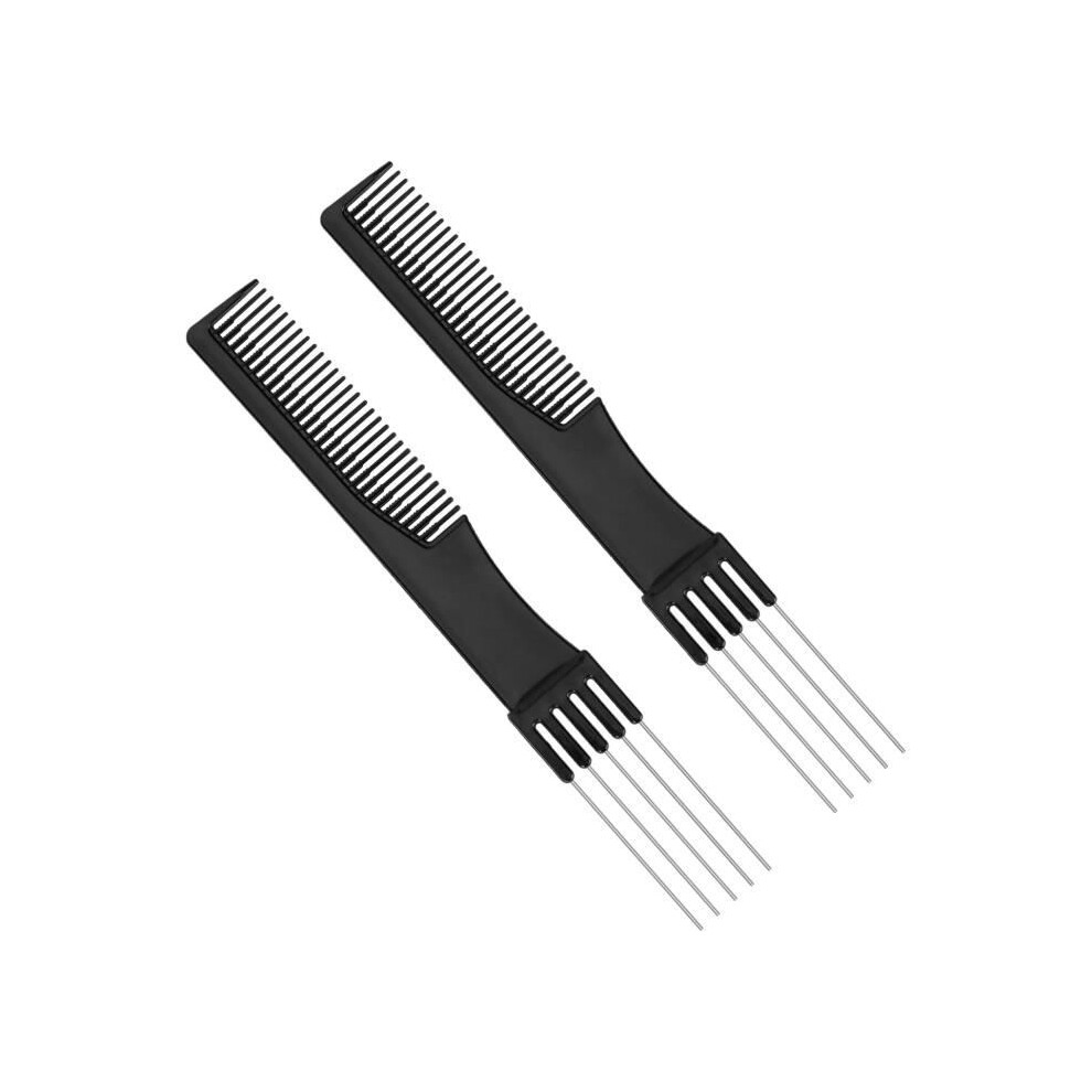 Aihontai 2 Women's Combs, Double Head Comb With Metal Fork, Hair Picking Tool