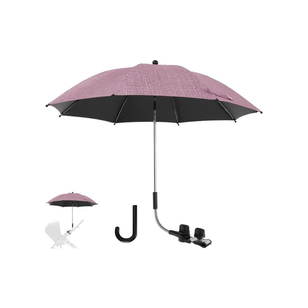 Universal Parasol For Strollers And Prams, Uv Protection 50+, 85Cm Diameter With Umbrella Handle - Red Aihontai