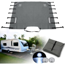 NEUFU Universele caravan-trekhaakhoes met LED-verlichting / beschermende gespen / tas