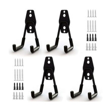 4pcs Steel Garage Storage Hooks, Garage Tool Storage Hooks with Anti-Slip Coating, Heavy Duty Support