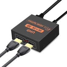 Ototon HDMI Splitter 1 Input 2 Output Supports 3D 4K 1080P HDMI Splitter Screen Mirroring for PS3-4 Xbox Blu-ray HDTV