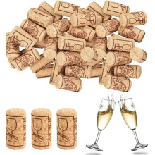 100 PCS Cork Wine Stoppers, Reusable Wine Stoppers, Wooden Wine Bottle Stoppers, Cork Stoppers, 21 * 40mm