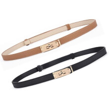 2-Piece Women's Thin Belt Set, Adjustable Leather Belts, Elegant Thin Belt, Adjustable Women's Thin Belt, Leather Belt