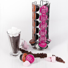 Rotating holder for 24 Dolce Gusto coffee pods - LESHP - Black - Plastic - Resin - Cylindrical