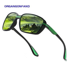 Herren-Sonnenbrille – Neue quadratische Outdoor-Sport-Reit-polarisierte Pilot-Angel-Sonnenbrille – Grün