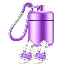 Noise-canceling earplug, soundproof, purple, 1 pc