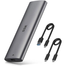 SSK Αλουμίνιο M.2 σε USB NVMe SATA SSD περίβλημα, χωρίς εργαλεία USB 3.2 Gen 2 10Gbps NVMe PCI-E 6Gb