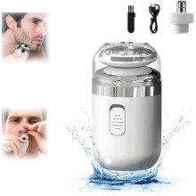 Capsulescheermes, mini draagbaar elektrisch scheerapparaat, multifunctioneel elektrisch scheerapparaat, 2 in 1, mini draagbaar capsulescheermes (wit).