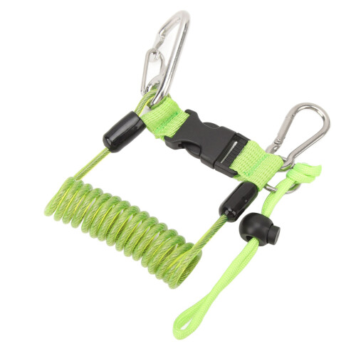 Diving Hook Rope Stainless Steel TPU Green 1