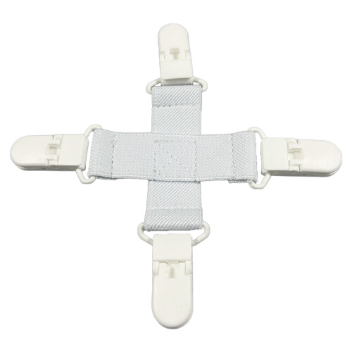 (White) Bed Sheet Holder - No Tangling for Home & Dorm 2