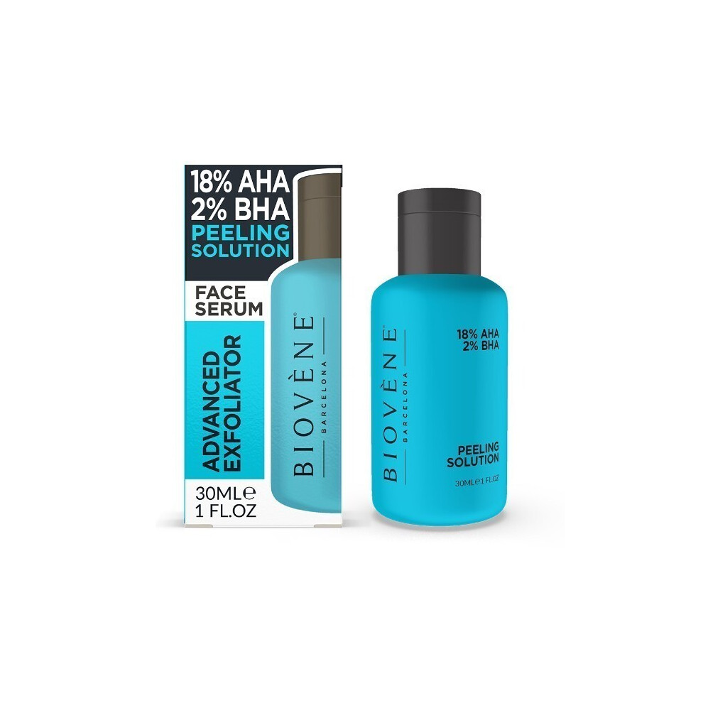 Biovene Peeling Solution 18% AHA 2% BHA Face Serum Advanced Exfoliator 30ml