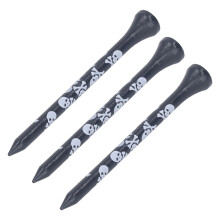 30 Stück Bambus-Golfschläger 8 cm Bedruckter Schädel Schwarzes Holz-Golfequipment