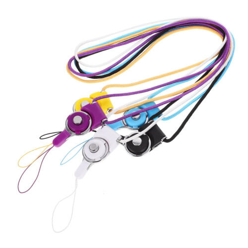 5pcs Phone Lanyard Strap with Quick‑Release Buckle, Hands‑ Adjustable Neck Strap for ID and Camera