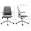 Vinsetto Silla de Escritorio Gris 62.5 x 60 x 104 cm 3