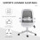 Vinsetto Silla de Escritorio Gris 62.5 x 60 x 104 cm 6