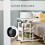 Homcom Mesa Auxiliar de Sofá Blanco 80 x 40 x 82 cm 6