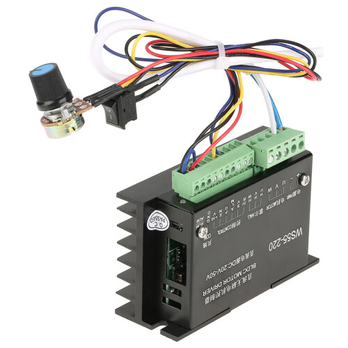 WS55-220 DC 48V 500W CNC Brushless Spindle Motor Driver Controller