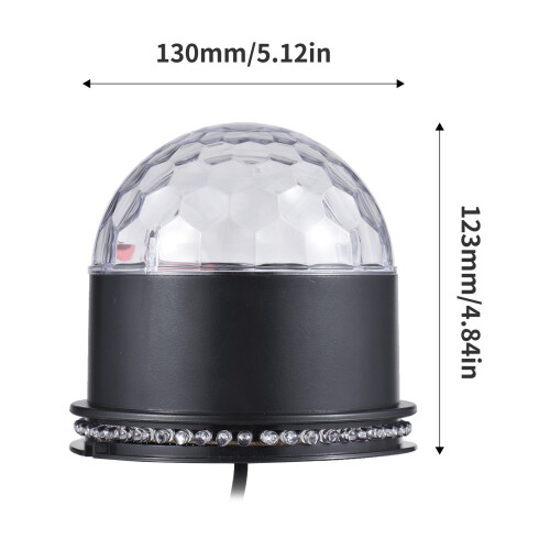 Mini Disco Light 15W RGB 130x130x123mm Plug&Play 1