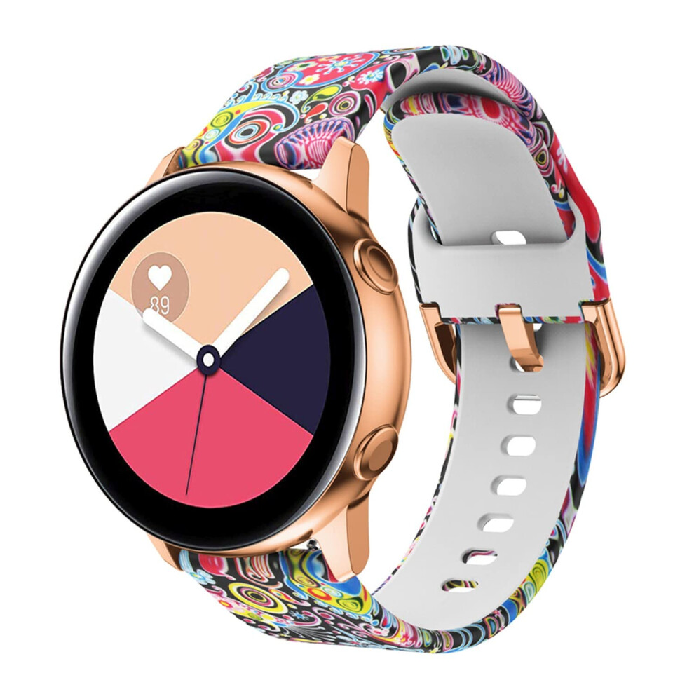 Watch Band 22Mm Silicone Strap With Playful Geometric Pattern, Durable And Colorful For Samsung Gear S3 9169991298818
