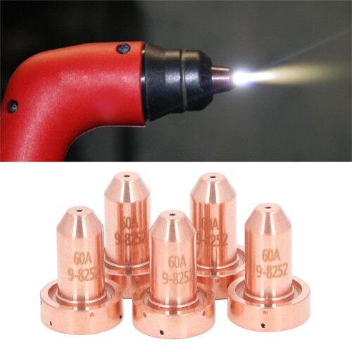 5-Pack Brass Nozzle Tips for SL60 SL100 Plasma Cutting Torch 9-8252 Replacement 1