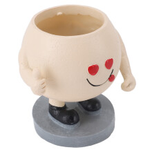 Affascinante vaso per piante succulente sorridente in resina, 250g decorazione per giardino e balcone