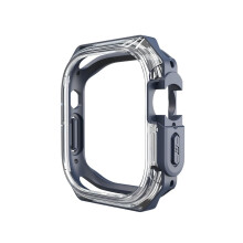 Slim Shock‑Absorbing Case for Apple Watch 8 40mm and Ultra 49mm Transparent Midnight Blue Cover