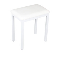 Piano Bench Cushion, Breathable PU Leather Seat for Piano Stool, White