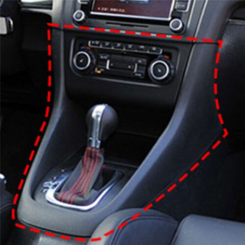 Car Center Control Shift Lever Panel Frame Gear Lever Bracket Base for   6 2008-2013 Carbon Fiber Pattern 1