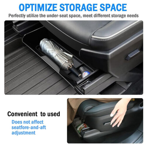 Front Under  Storage Box for   2024 Underseat Storage Hidden Tray Box Organizer Accessories 1
