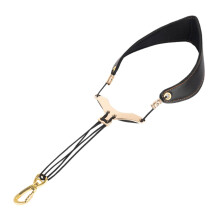 Leather Padded Saxophone Strap, Adjustable Saxophone Neck Strap for Alto Tenor Baritone