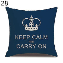 (28) London Characters Flag Bus Linen Cushion Throw Pillow Cover Case Pillowcase
