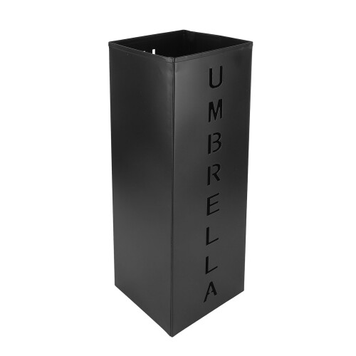 Square Model Umbrella Stand 42x16x16 cm Black 2