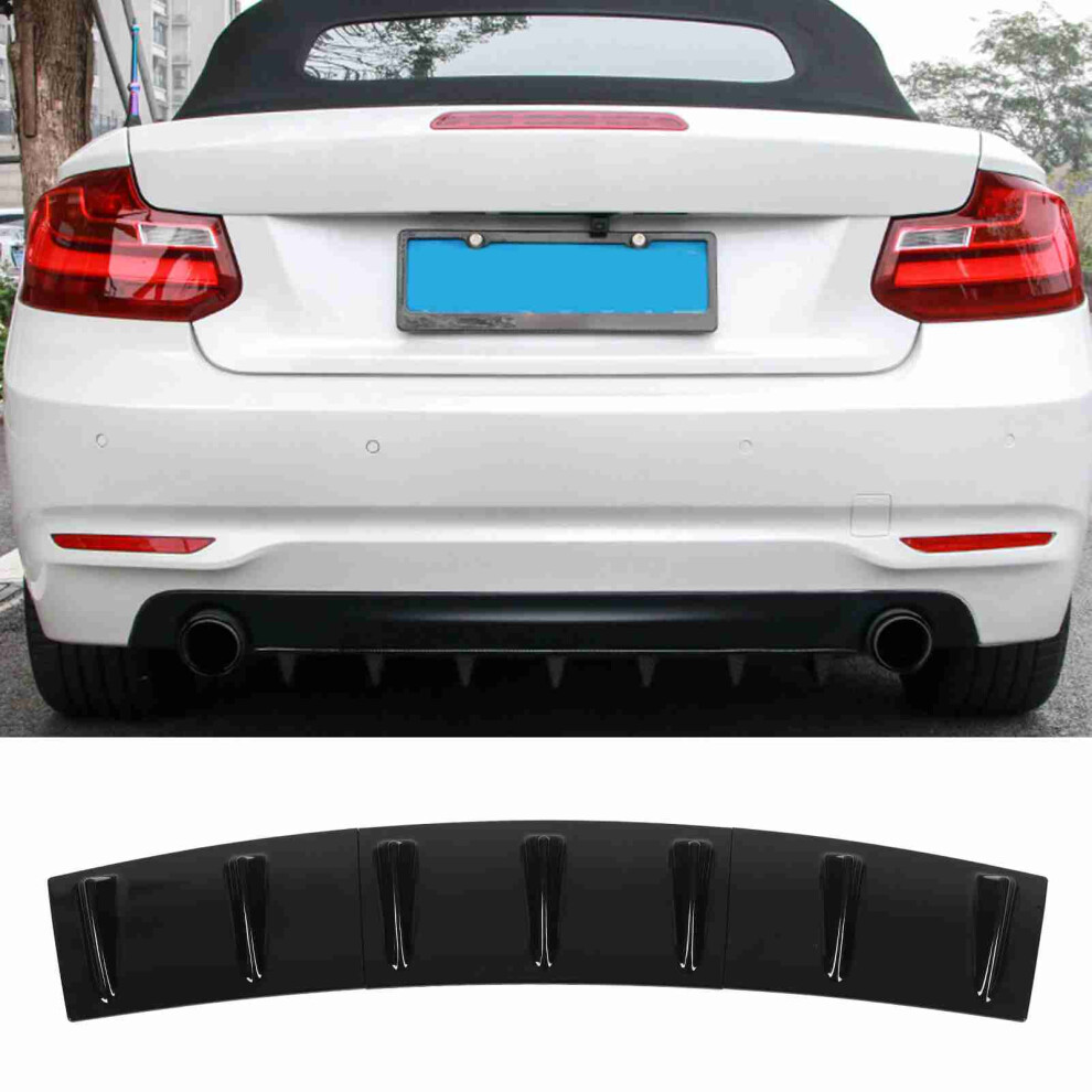 3 Pcs Abs Car Chassis Deflector Shark Fin Spoiler Wing Splitter 80Cm Black 9331388625754