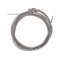 Bass Guitar Strings, Stainless Steel 4pcs 4String Set, Bright Tone Long Lasting, Silver