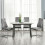 Homcom Set 4 Sillas Comedor Gris 45 x 61 x 98 cm 2