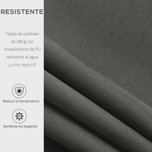 Outsunny Toldo Manual Retráctil Gris 350 x 250 cm 2