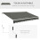 Outsunny Toldo Manual Retráctil Gris 350 x 250 cm 4