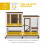 PawHut Conejera de Madera Bicolor 110 x 50 x 86 cm 4