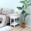 Homcom Mesa Auxiliar Blanco 60.5 x 32.5 x 70 cm 2