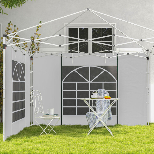 Outsunny Paredes para Carpa Blanco 295 x 195 cm 1