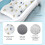 Baby Bath Cushion Support Seat Pillow White Crown Pattern Adjustable White 3