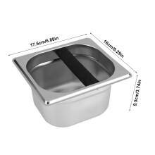 Coffee Maker Knock Box 1L Stainless Steel with Rubber Bar for Espresso Machines