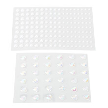 False Pearl Heart-Shaped Rhinestone Makeup Stickers for Face Decoration