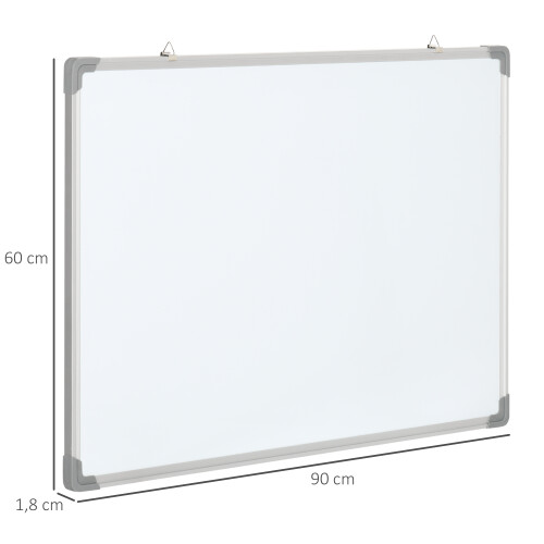 Homcom Pizarra Magnética Blanco 90 x 60 x 1.8 cm 2