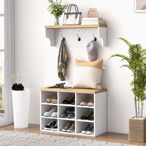 Homcom Muebles de Pasillo Blanco 75 x 30 x 50 cm 1