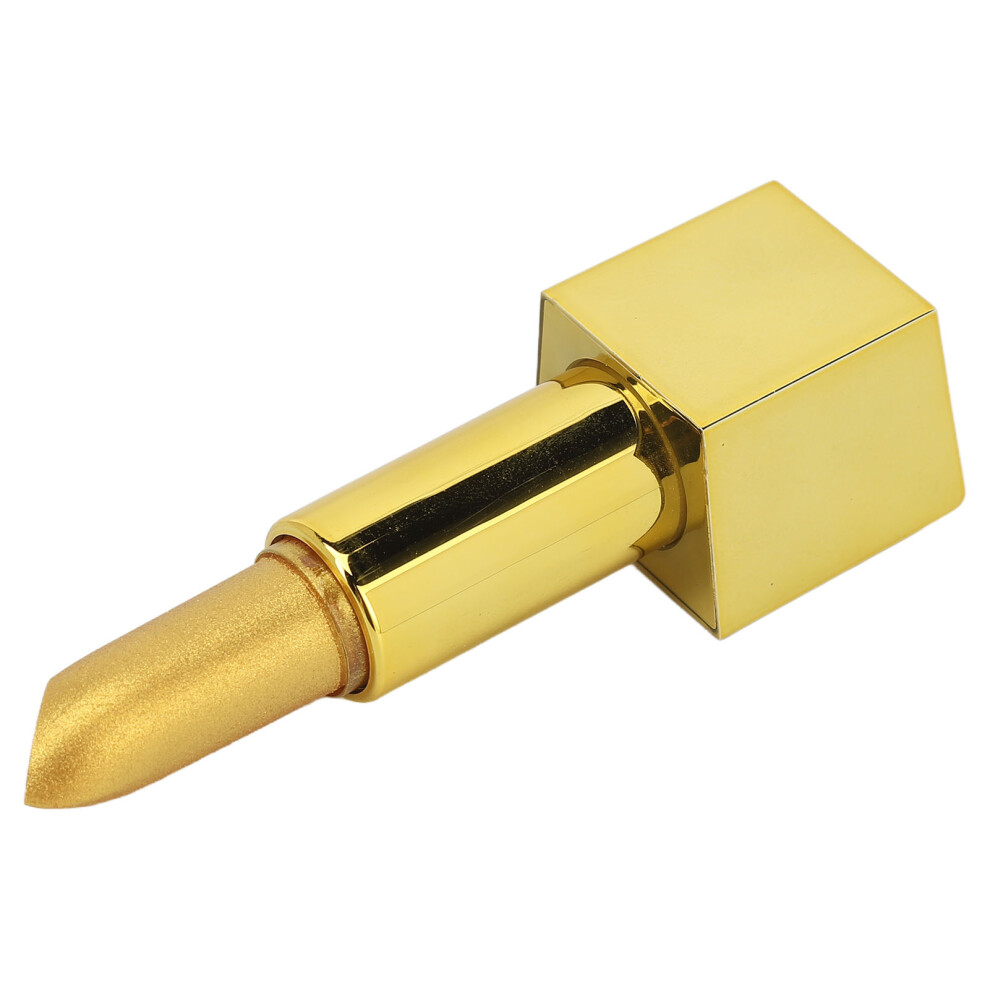 Gold Metallic Glitter Lipstick Long Lasting Moisturizing Color Change Cosmetics