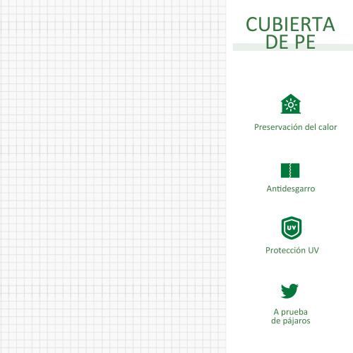 Outsunny Invernadero Blanco 180 x 90 x 90 cm 1